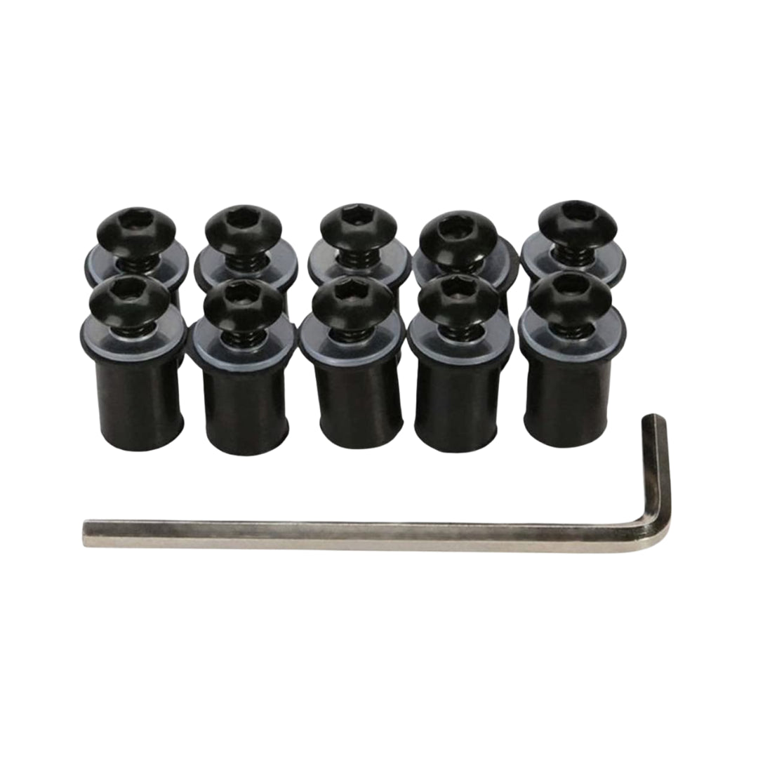 M6 Screen Rubber Well Nuts & Bolts (10-Piece)