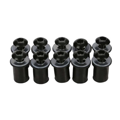M6 Screen Rubber Well Nuts & Bolts (10-Piece)