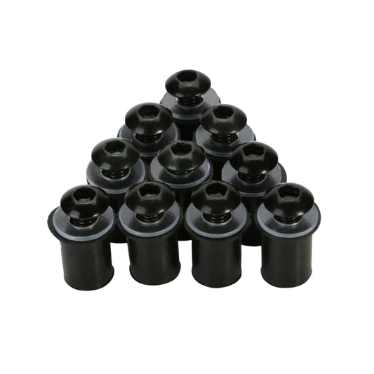 M6 Screen Rubber Well Nuts & Bolts (10-Piece)