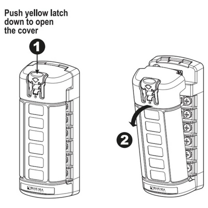 Automotive Blade Fuse Block 6 Circuit Independent with Cover