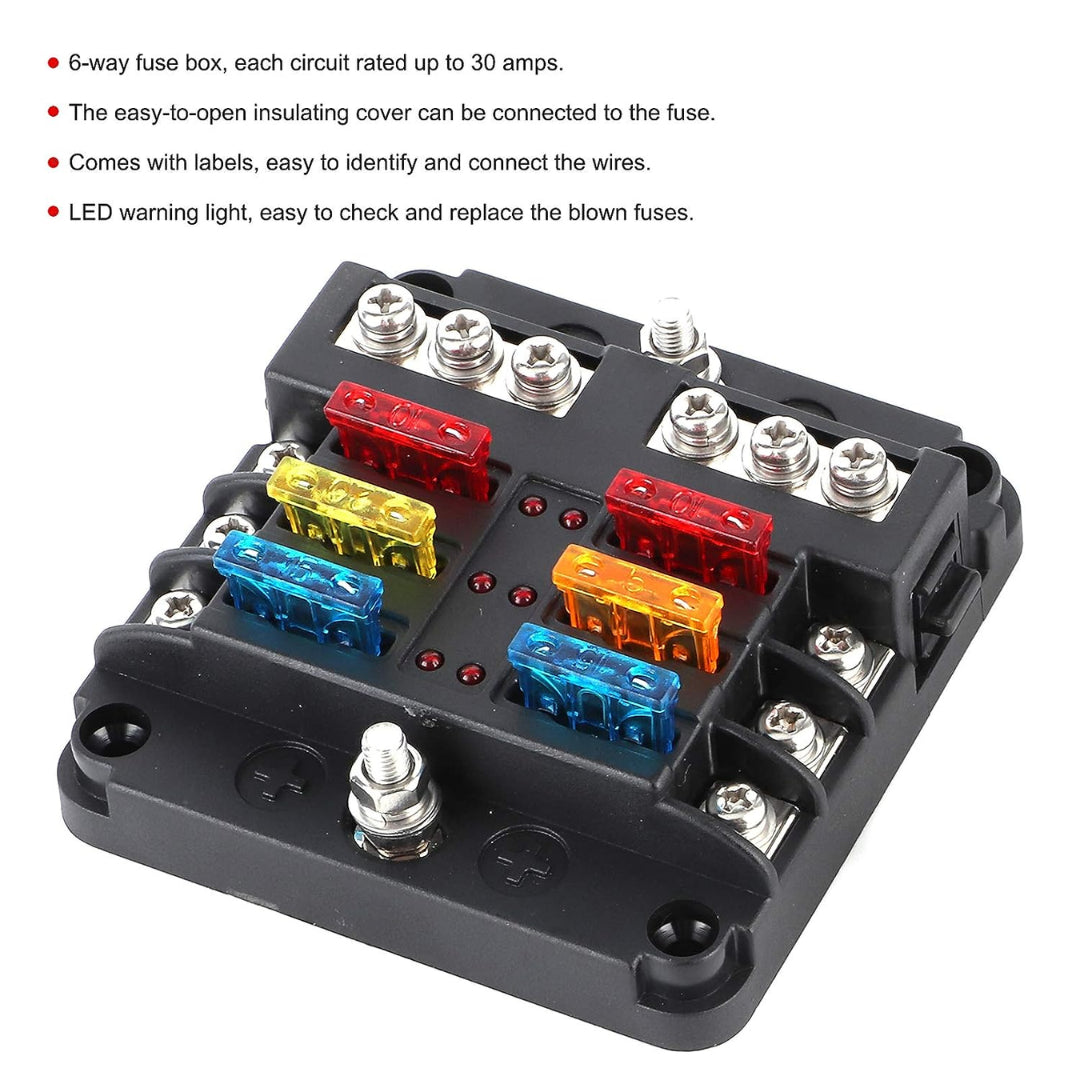 Automotive 6-Way Fuse Box
