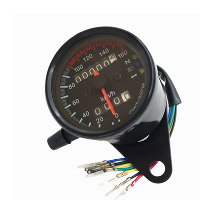 Black Round Motorcycle Speedometer