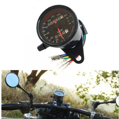 Black Round Motorcycle Speedometer