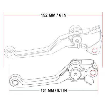 Clutch & Brake Lever Set Compatible with Yamaha YZ125/ YZ250/ YZ450