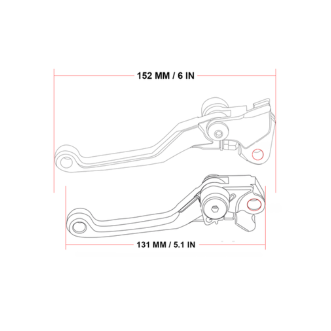 Clutch and Brake Lever Set: Yamaha WR250F & WR450F (2005-2015)