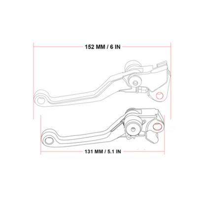 Clutch and Brake Lever Set: Yamaha WR250F & WR450F (2005-2015)