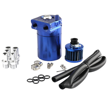 Automotive Oil Catch Can & Filter: Blue (300ml)