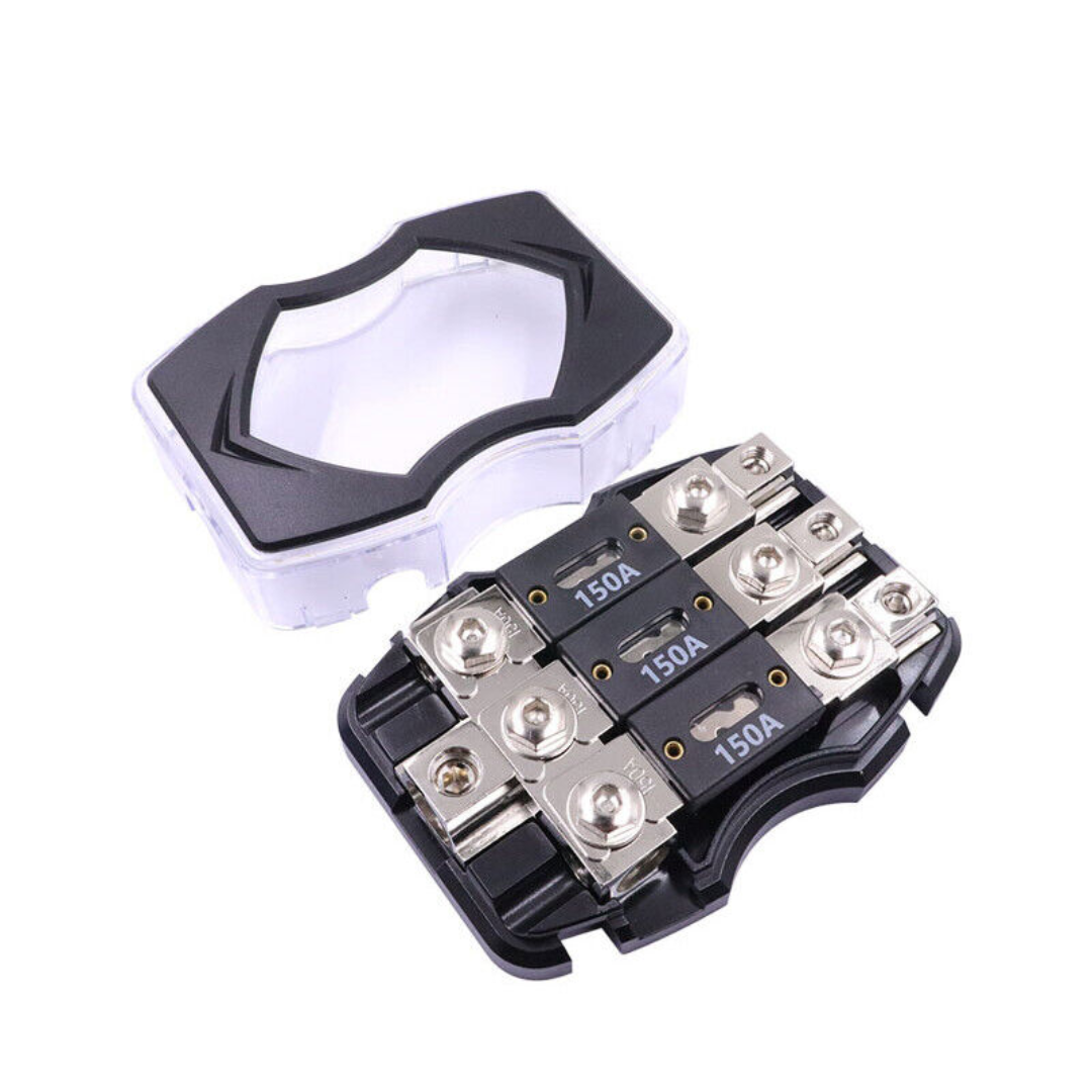 3-Way Auto Audio Power Ground Distribution Block ANL Fuse Holder (150A)