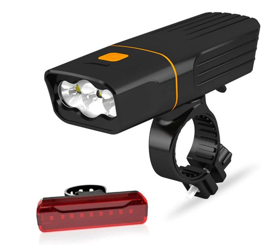 Bicycle Front Light LED Bike Headlight and Rear Tail Lamp Set