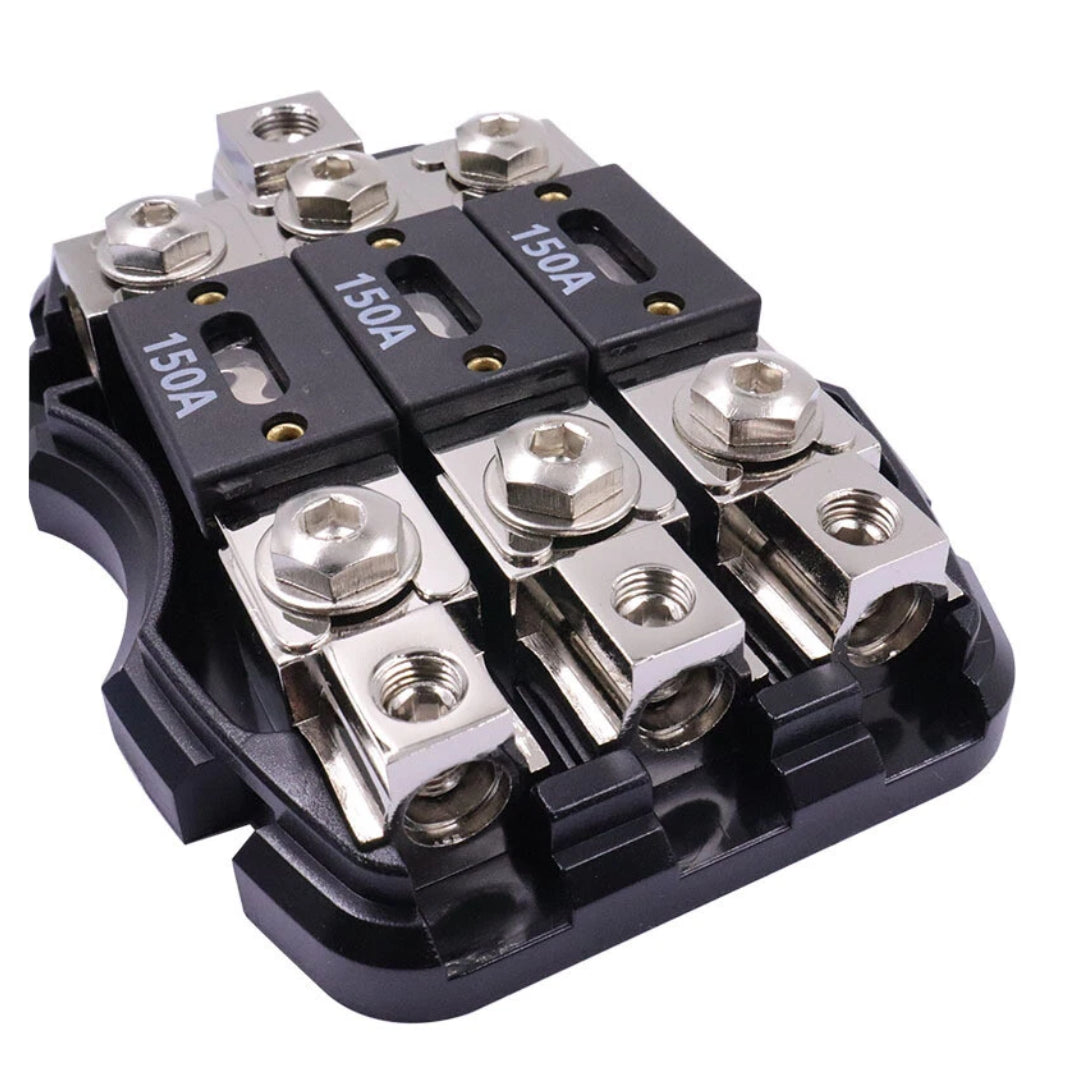 3-Way Auto Audio Power Ground Distribution Block ANL Fuse Holder (150A)