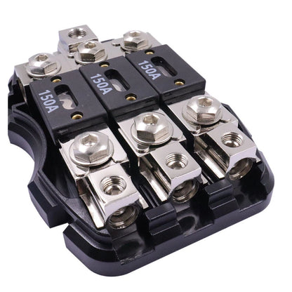 3-Way Auto Audio Power Ground Distribution Block ANL Fuse Holder (150A)