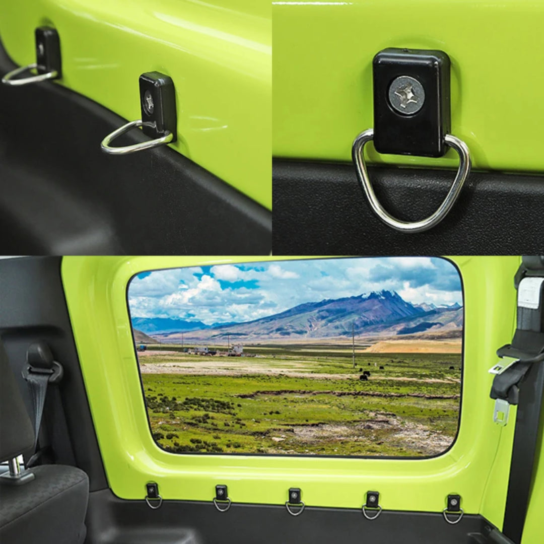Boot D Shape Ring Tie Down Buckle Set: Suzuki Jimny 3/5 Door (6 Piece)
