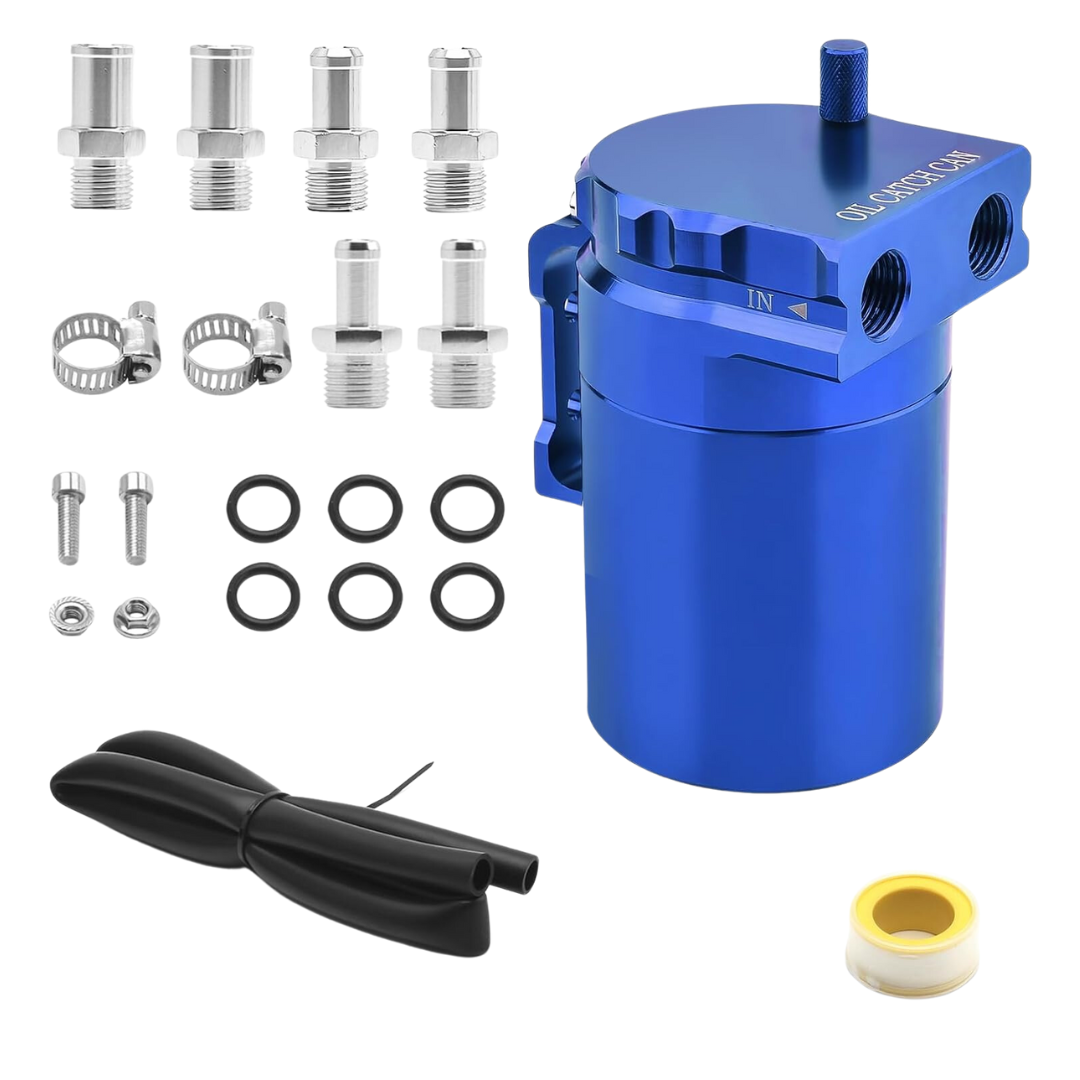Automotive Oil Catch Can & Filter: Blue (300ml)