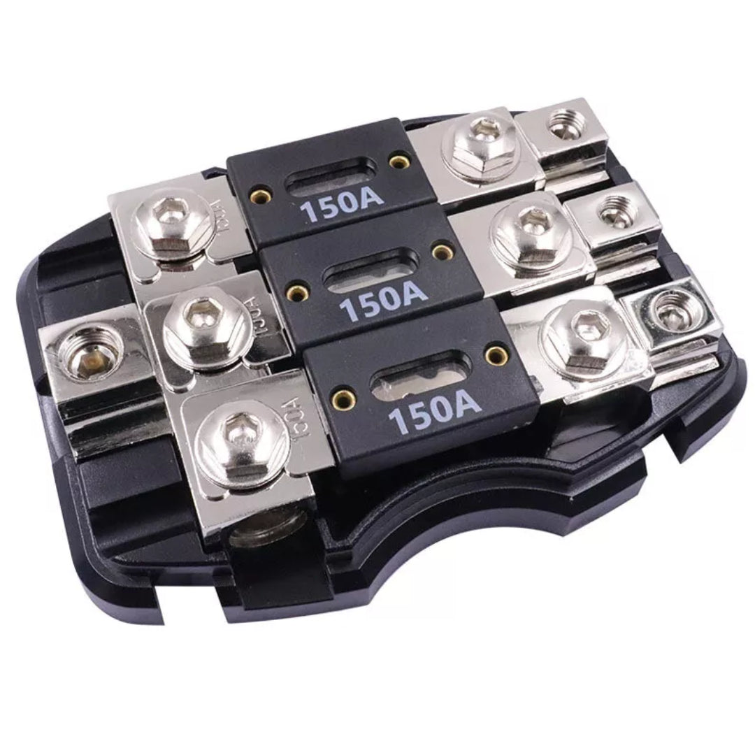 3-Way Auto Audio Power Ground Distribution Block ANL Fuse Holder (150A)