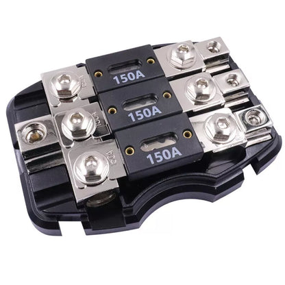 3-Way Auto Audio Power Ground Distribution Block ANL Fuse Holder (150A)