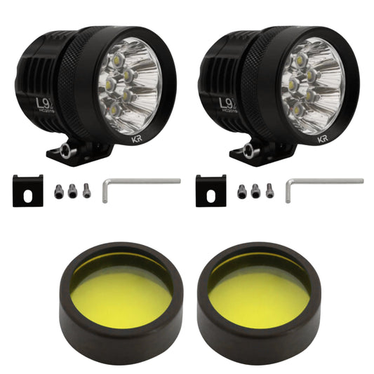 L9X Spotlight with Yellow Lens Set: (90W)