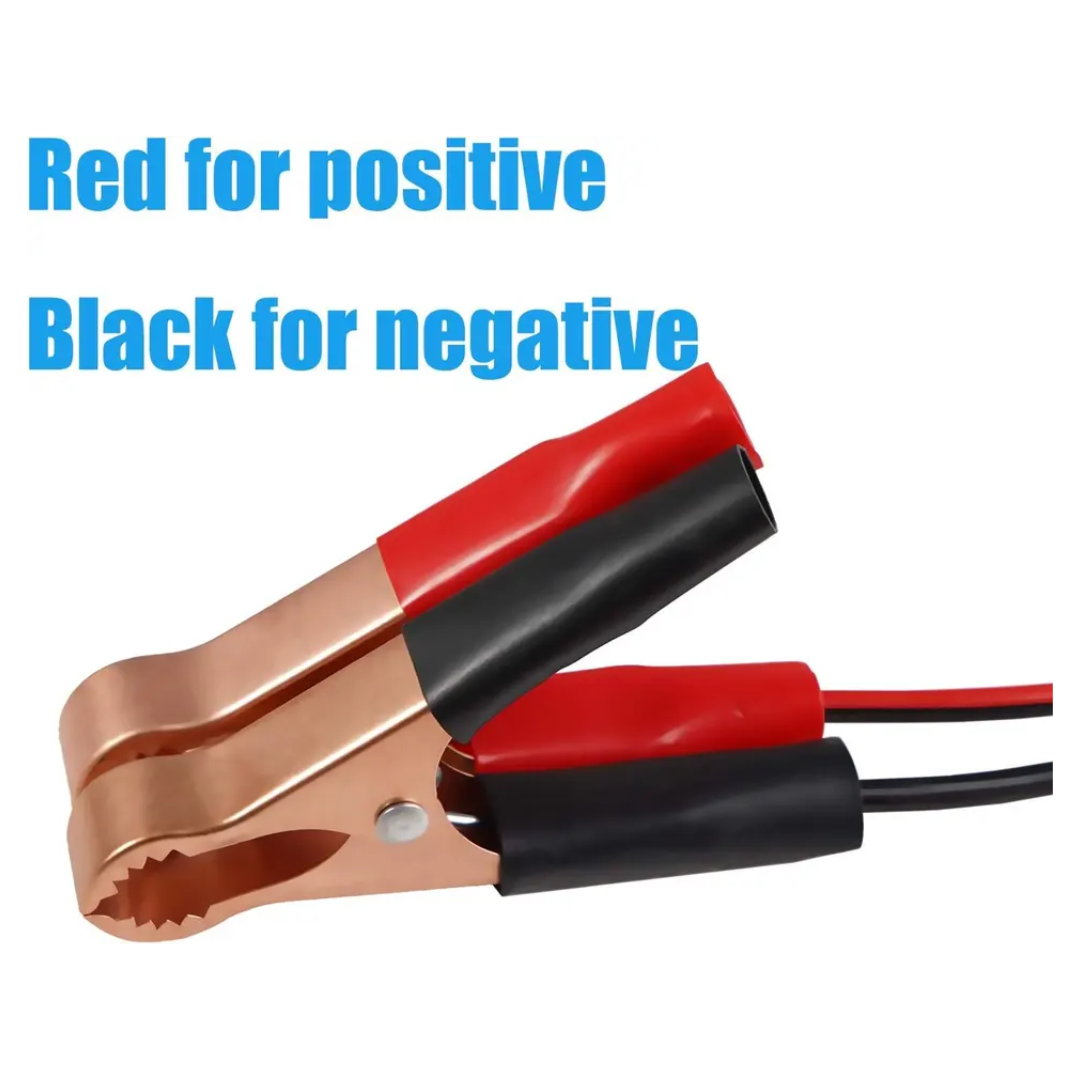 Automotive Battery Clamps to Female Cigarette Plug with Inline Fuse