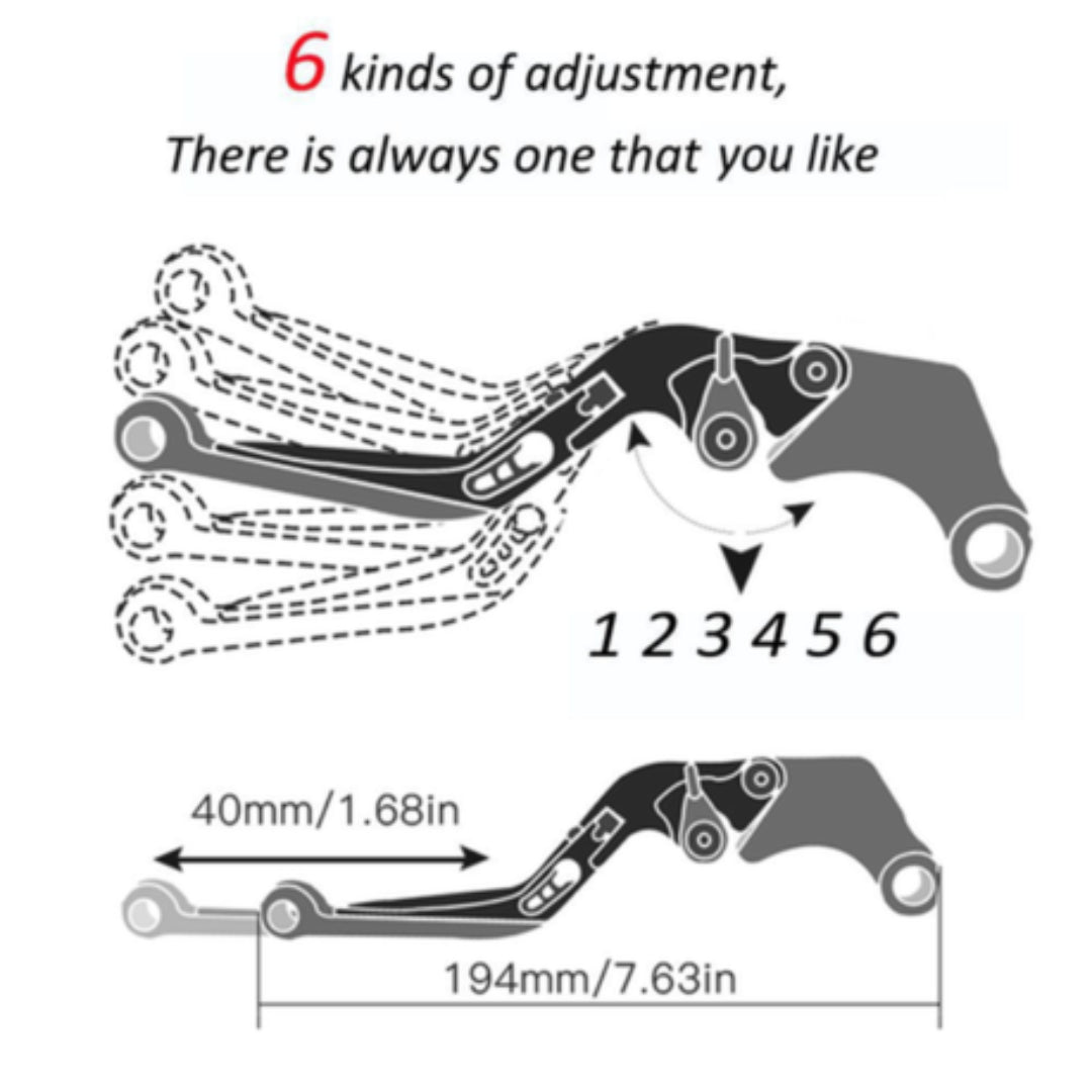 Foldable Levers Set Compatible with Honda CB500X (2022-)