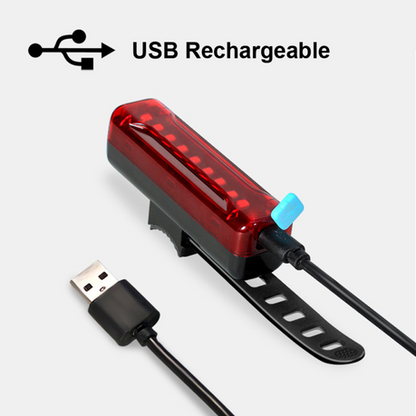 Rechargeable Waterproof Safety Warning Bicycle Light
