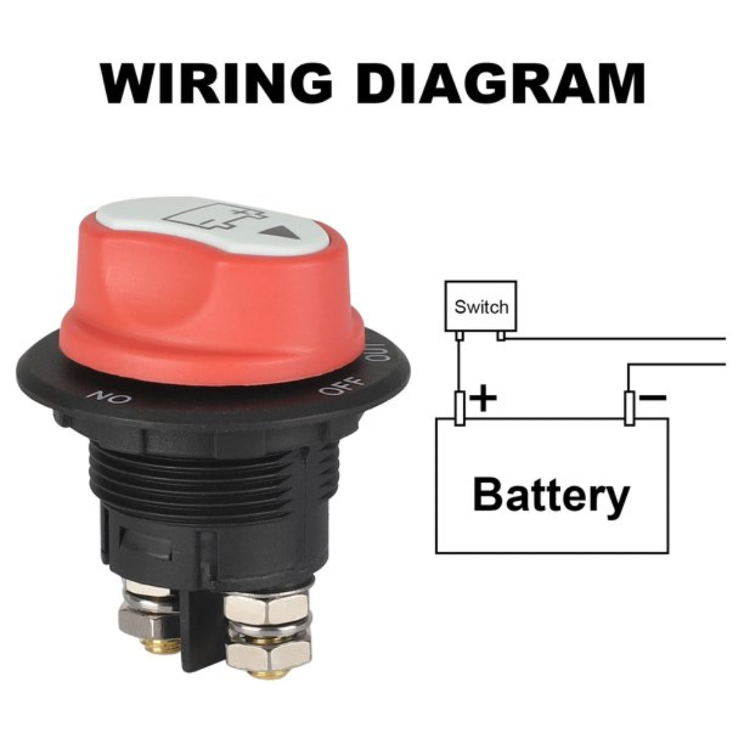 Automotive Cut-Off Battery Isolator Disconnect Kill Switch (200A)