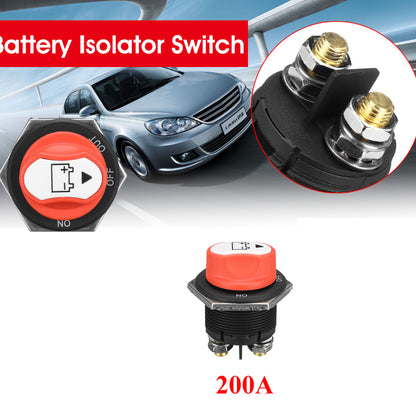 Automotive Cut-Off Battery Isolator Disconnect Kill Switch (200A)