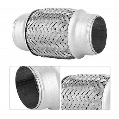Double Braided 76mm Exhaust Flex Pipe Stainless Steel 200mm Long