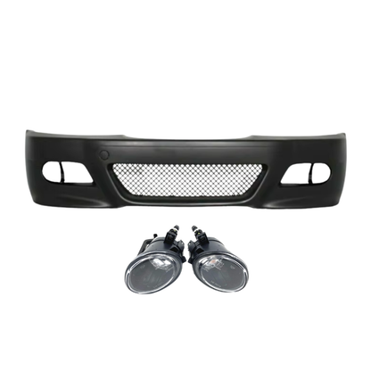 Aftermarket M3 Style Front Bumper & Fog Lights Compatible with BMW E46