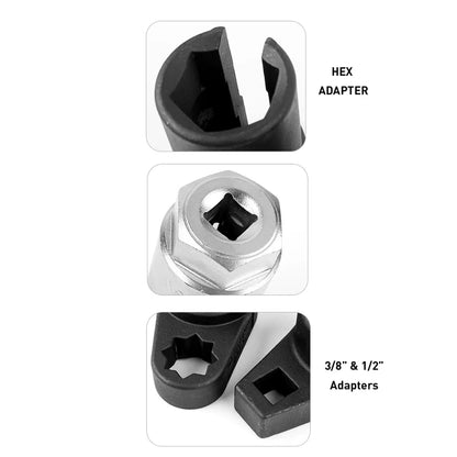 Auto Oxygen Sensor Socket Wrench Set: 22mm (3-Piece)