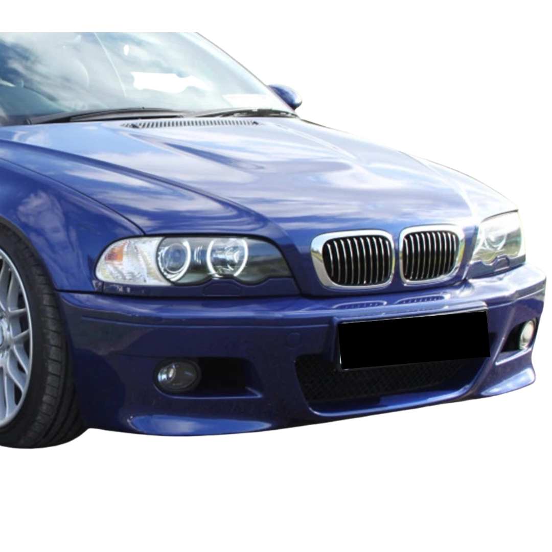 Aftermarket M3 Style Front Bumper & Fog Lights Compatible with BMW E46