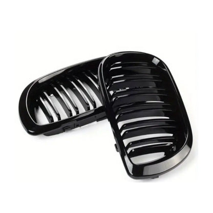Bmw E46 F/L 4 Door Dual slat Kidney grills Glossblack Non oem