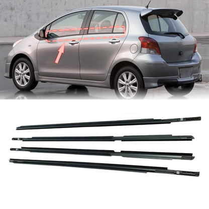 Window Weather Strip Set Compatible with Toyota Yaris 4-Door (2006-2013)