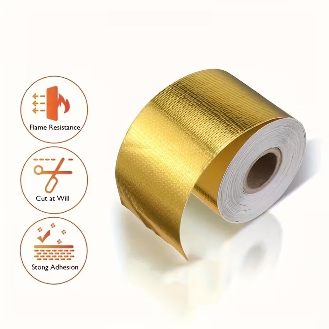 Self-Adhesive Heat Insulation Aluminium Foil Roll Tape: (5cm x 10m)
