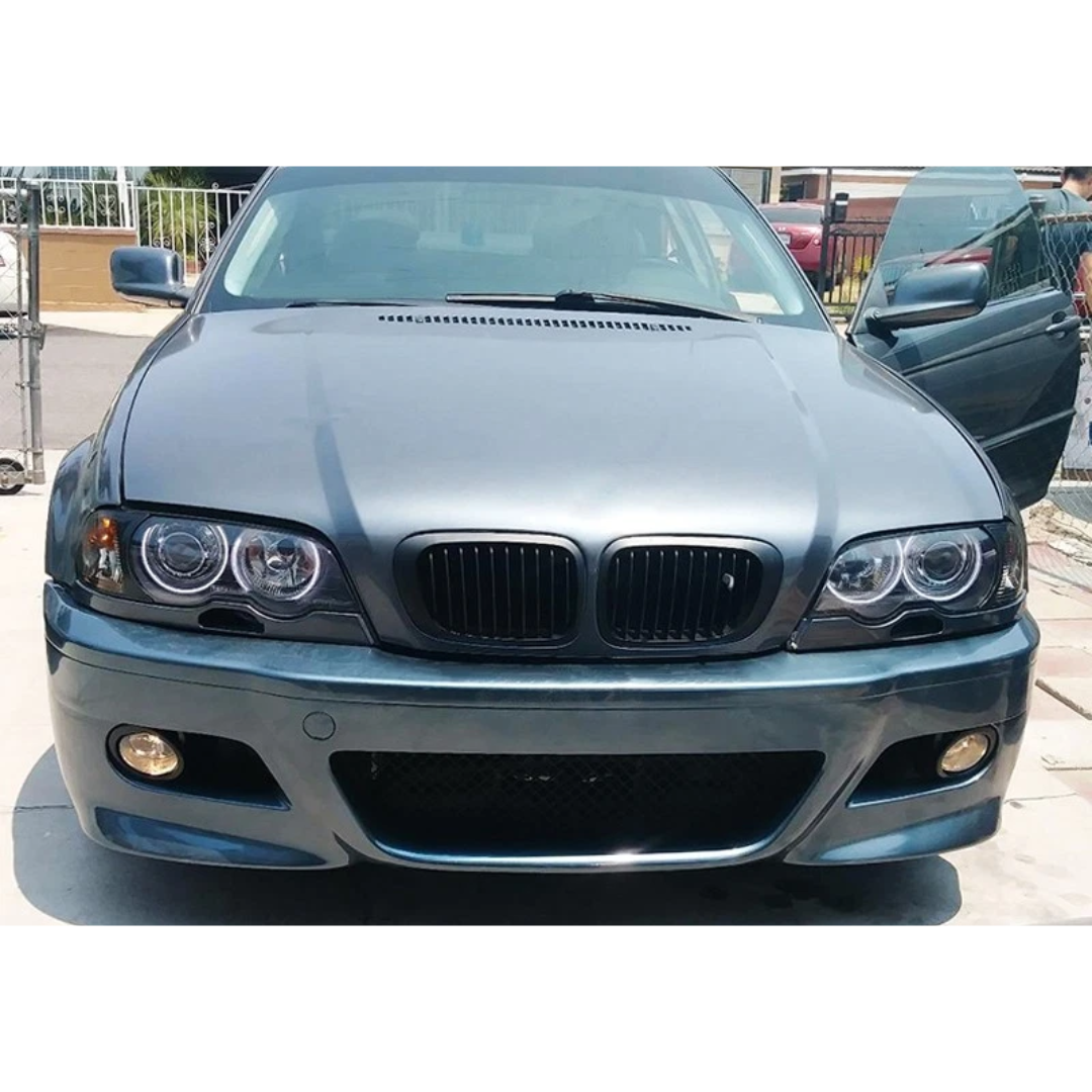 Aftermarket M3 Style Front Bumper & Fog Lights Compatible with BMW E46