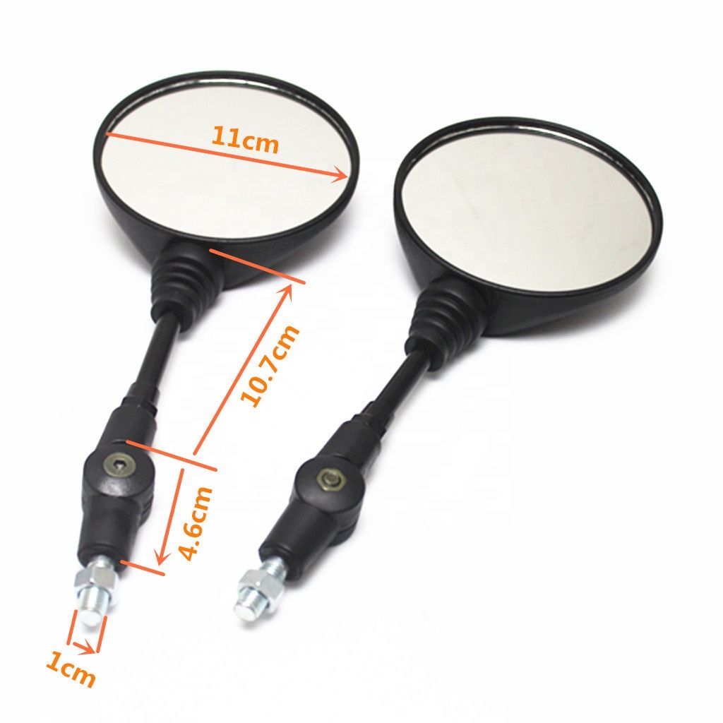 Universal Motorcycle Round and Foldable Mirror Set 10mm