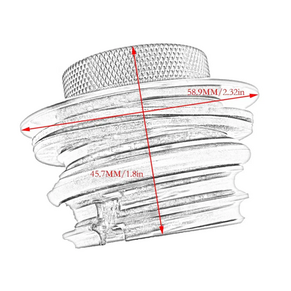 MC Flush Vented Pop-up Aluminium Fuel Cap for Harley Davidson