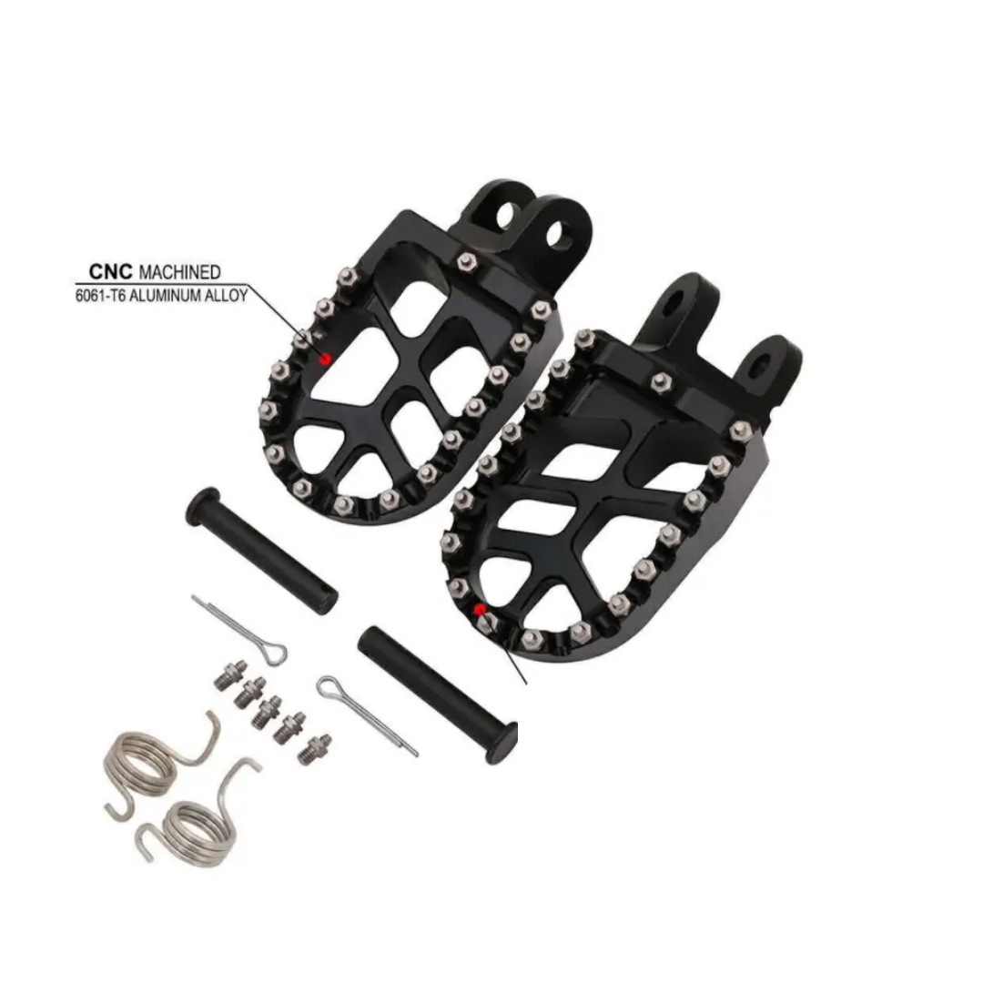 MC Foot Peg Set Compatible with Honda XR600R/ XR650L & CRF1000L (Black)