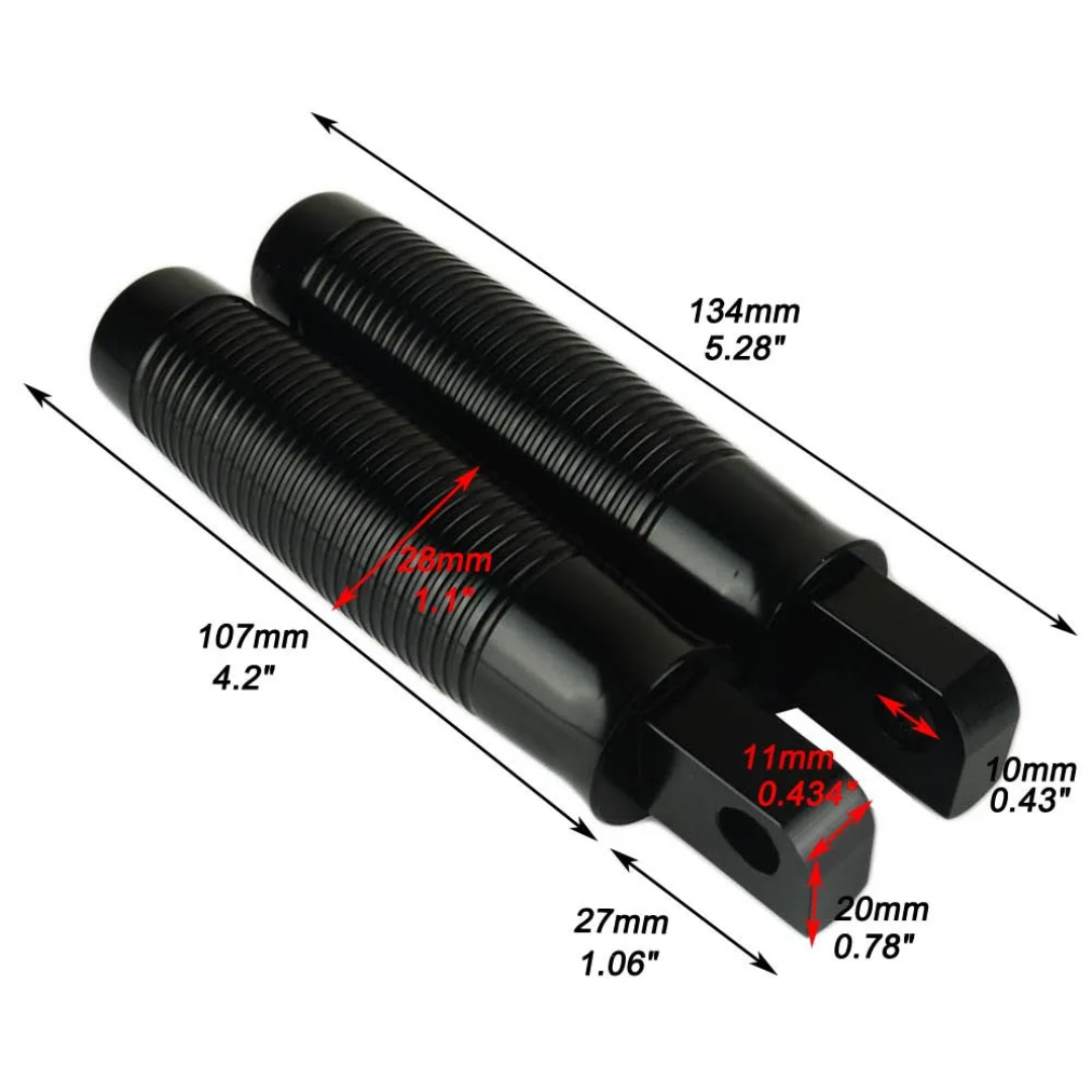 Grips/ Foot Pegs & Lever Tip Set Compatible with Harley Models #2