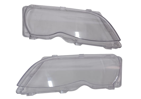 BMW E46 Facelift - Headlight Lens Cover - 2002-2005 - 2 Pieces - Compatible