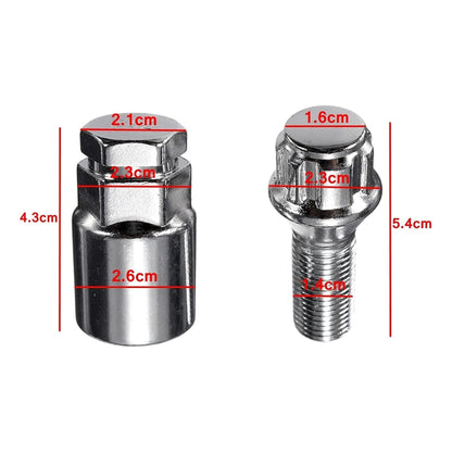 Rim Lock Nut Set: 14x1.5mm (2 Pack)