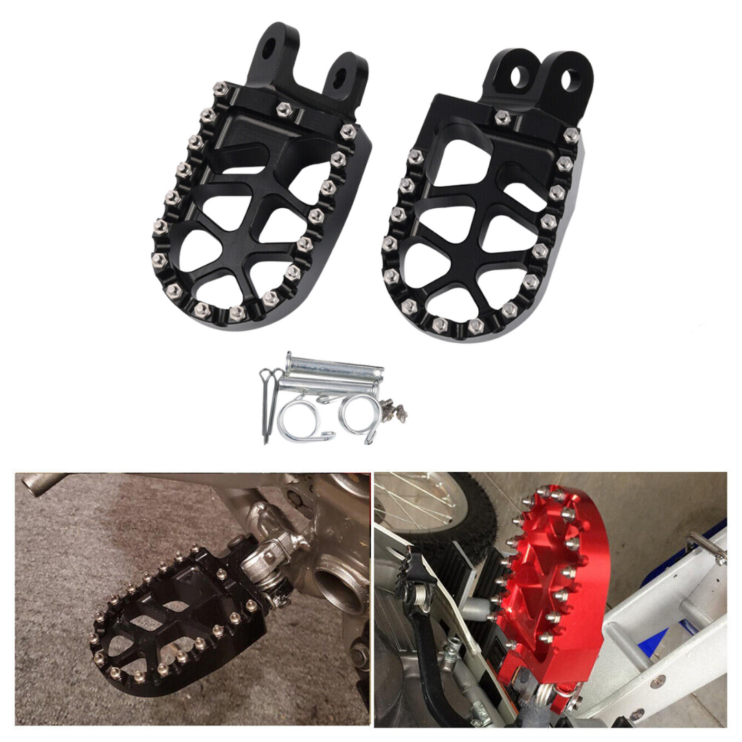 MC Foot Peg Set Compatible with Honda XR600R/ XR650L & CRF1000L (Black)