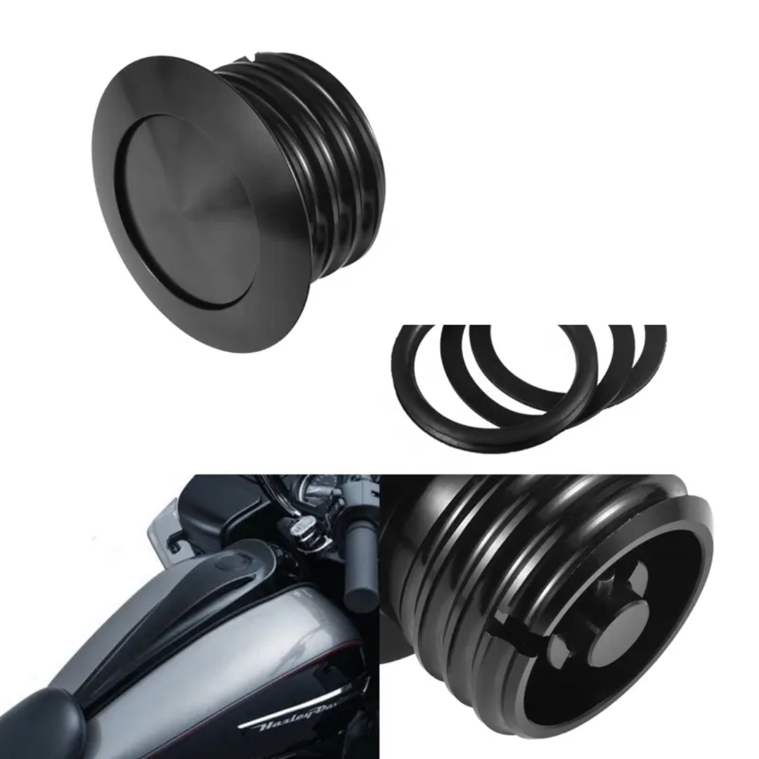 MC Flush Vented Pop-up Aluminium Fuel Cap for Harley Davidson