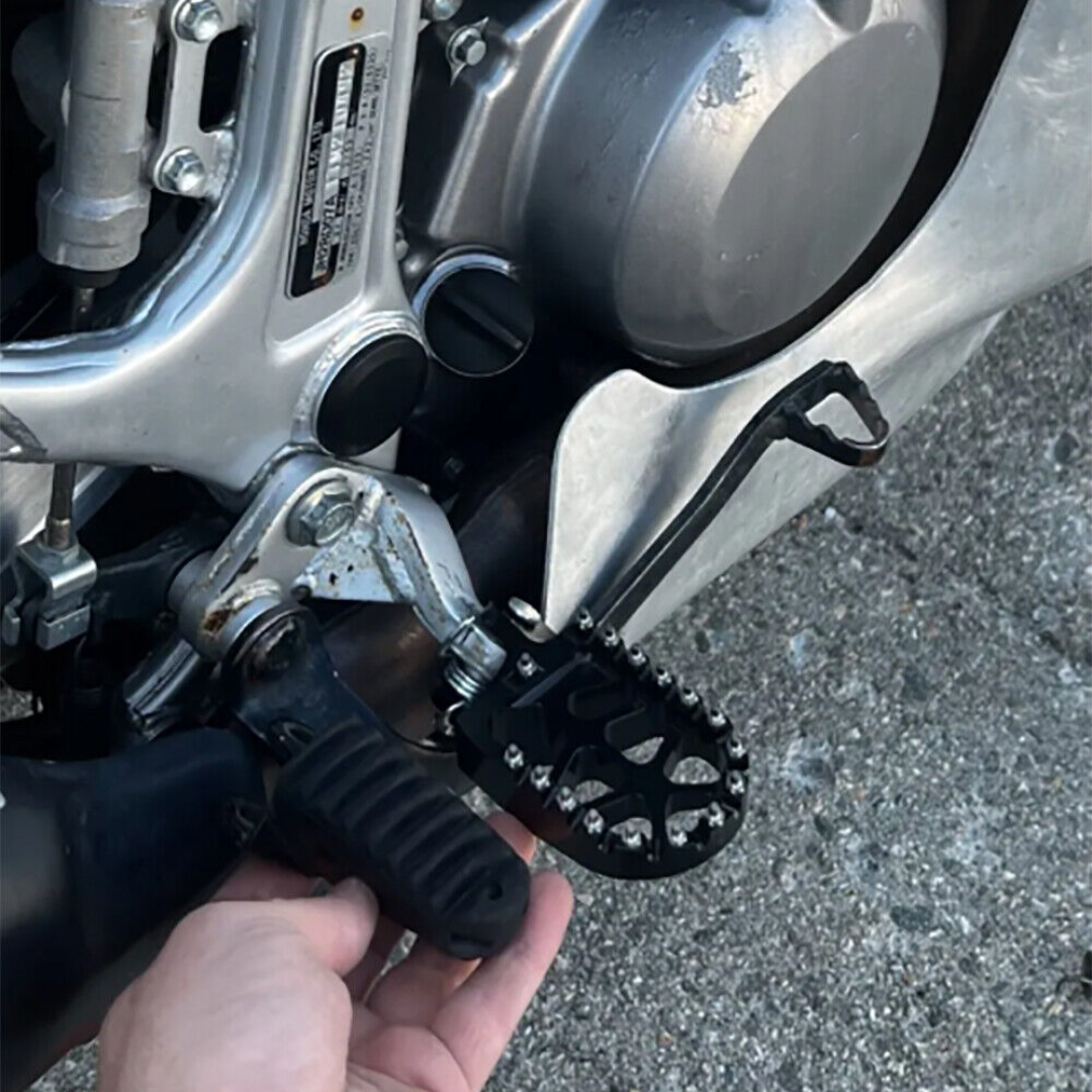 MC Foot Peg Set Compatible with Honda XR600R/ XR650L & CRF1000L (Black)