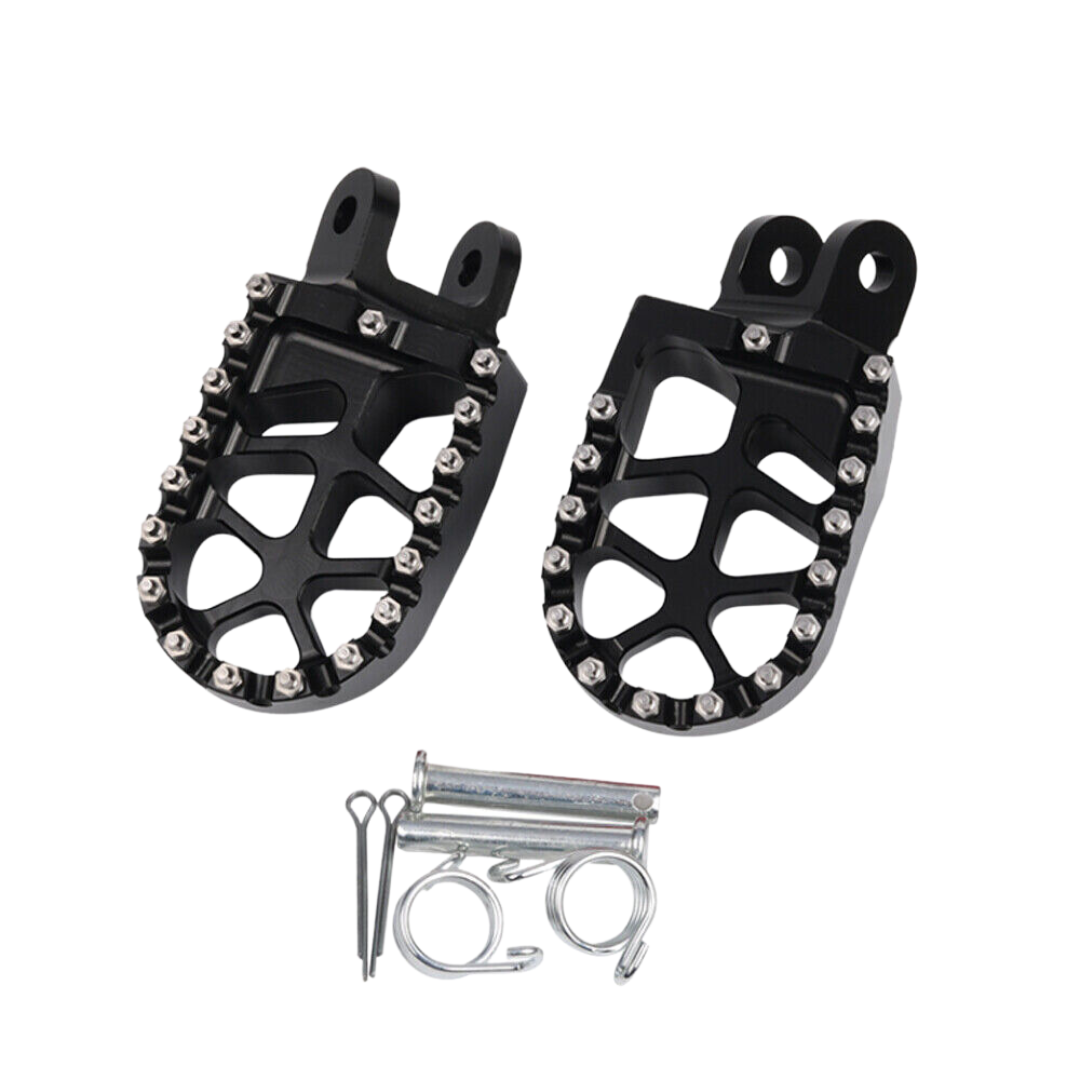 MC Foot Peg Set Compatible with Honda XR600R/ XR650L & CRF1000L (Black)