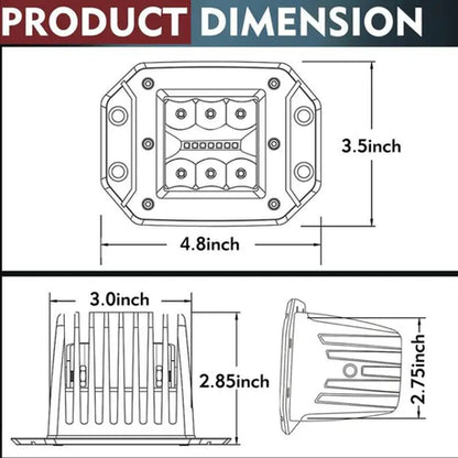 Flush Mount LED Bar 5-Inch Set - 39W