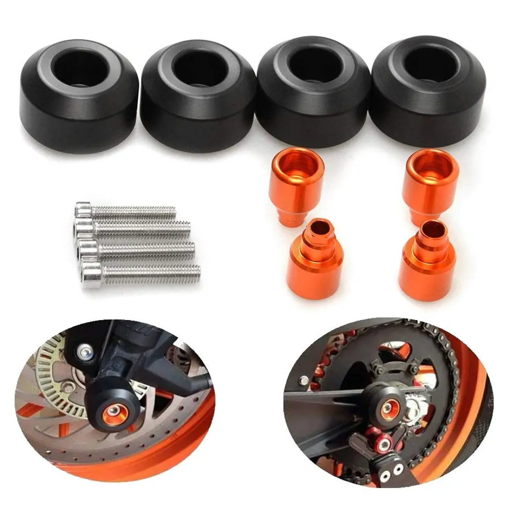 Front and Rear Wheel Frame Slider/ Crash Protectors for KTM Duke 390 (Set)