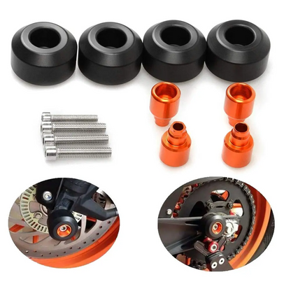 Front and Rear Wheel Frame Slider/ Crash Protectors for KTM Duke 390 (Set)