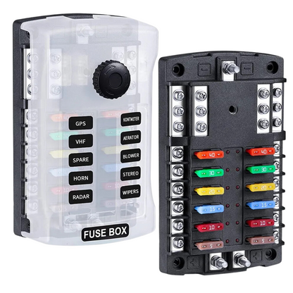 Automotive 12-Way Blade Fuse Block/ Circuits Panel #2