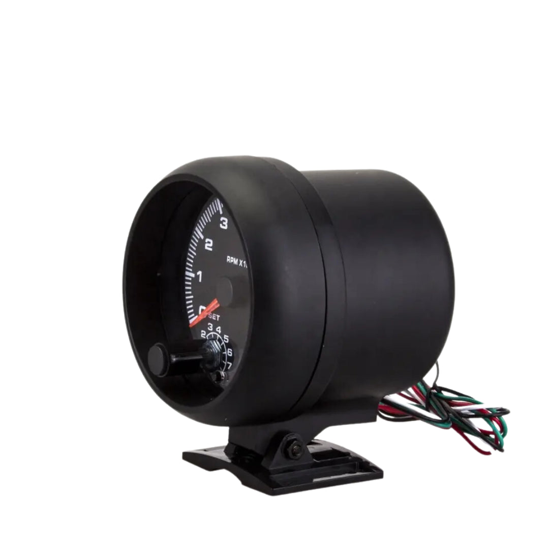 7 Colour Automotive RPM Tachometer Gauge (8000 RPM)