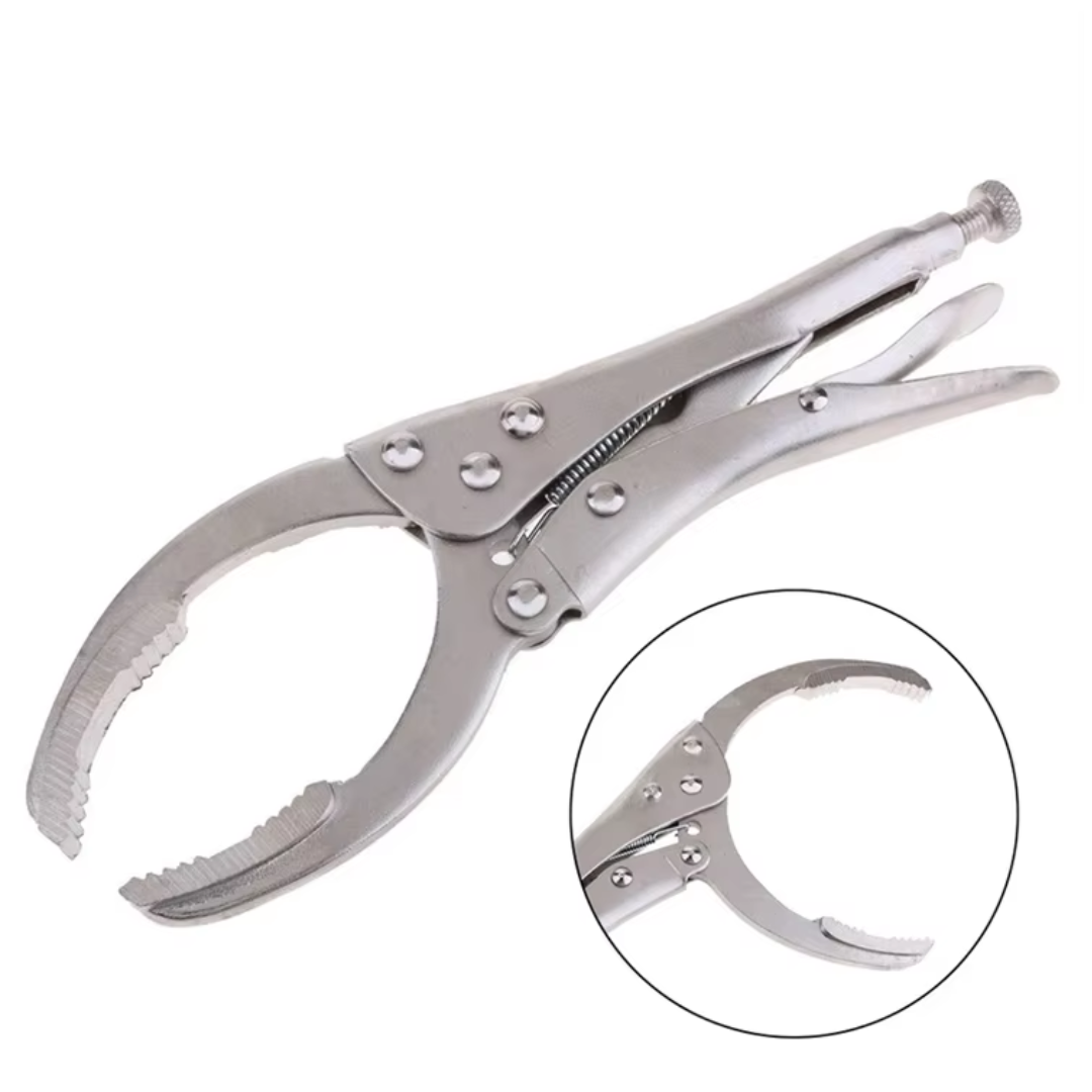 Adjustable Oil Filter Plier Removal Tool: 10-Inch (50-100mm)