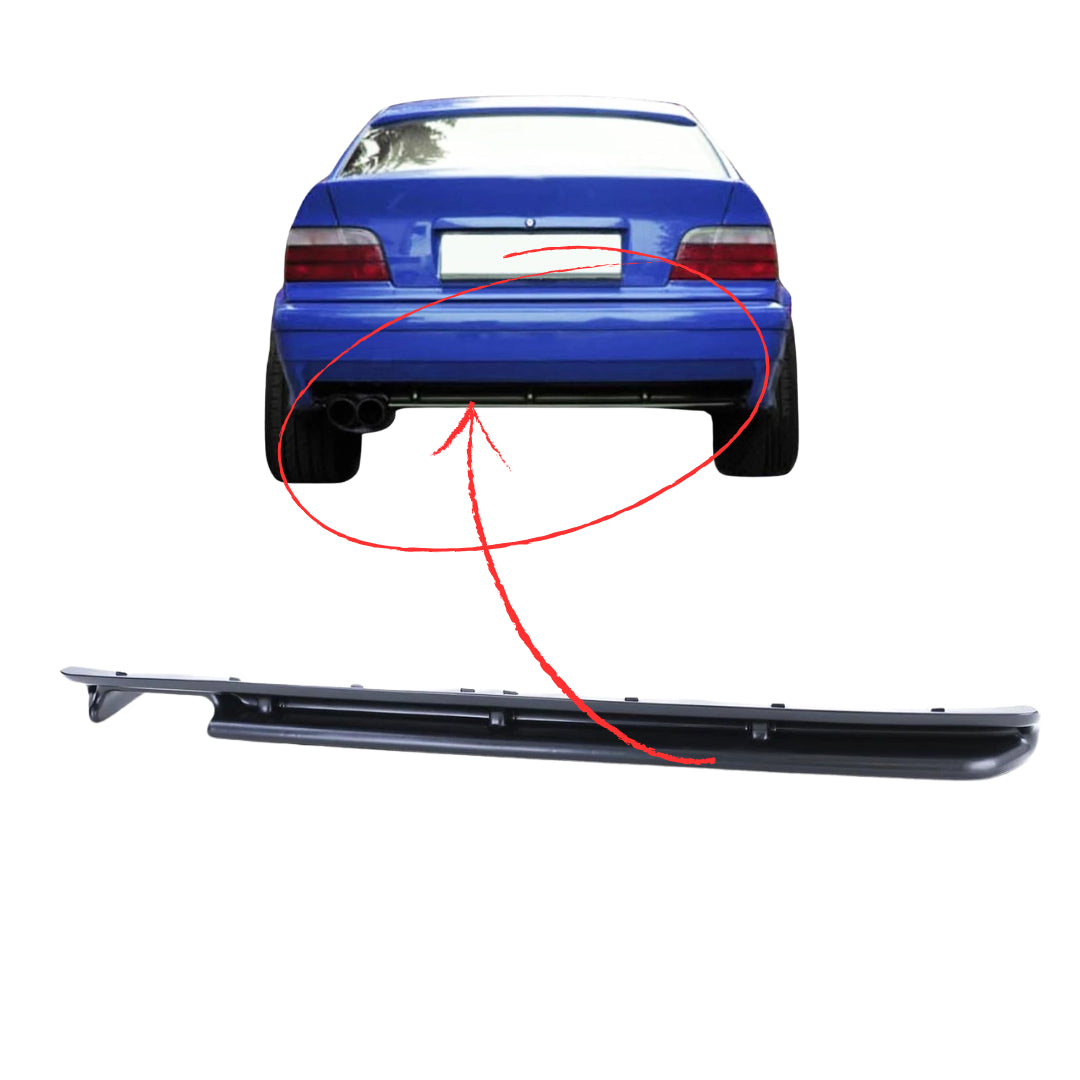 Aftermarket M3 Style Rear Bumper Diffuser Compatible with BMW E36